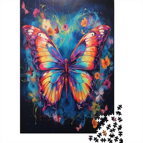 Schmetterling Puzzle 1000 Teile,Puzzle Für Erwachsene, Impossible Puzzle, GesKükenlichkeitsspiel Für Die Ganze Familie,Puzzle Legespiel- Erwachsenenpuzzle Puzzel 1000pcs (75x50cm) von GQLIDDAOE