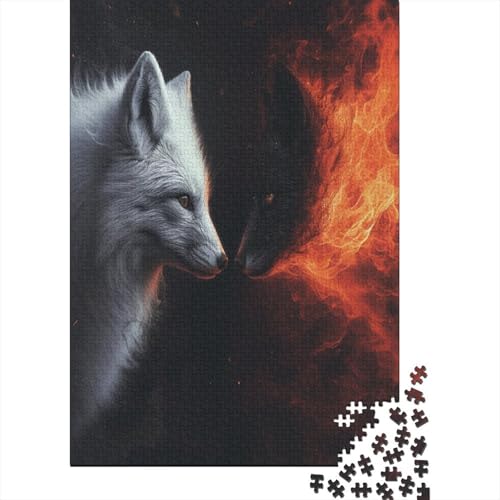 Wolf Puzzlespiel 1000 Teile Jigsaw Puzzle 1000 Puzzle FüR Erwachsene Kinder Senioren Erwachsenen Puzzlespiel Puzzel 1000pcs (75x50cm) von GQLIDDAOE