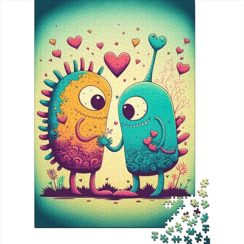 1000 Teile Alien Love Duo Display Puzzle Schwierigkeitsgrad Puzzle Lernspiele Spielzeug 1000 Stück (75x50cm) von GQmoney