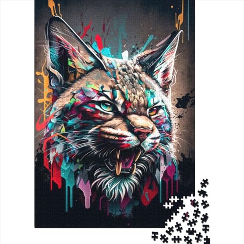 1000 Teile Lynx Panorama-Set Rechts Puzzles Schwierigkeitsgrad Puzzle Puzzle Lernspiele Spielzeug 1000 Stück (75x50cm) von GQmoney