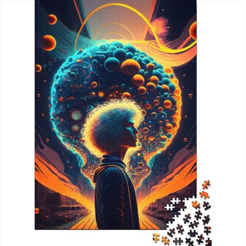 1000 Teile Psychedelic Trip Puzzles Puzzle für Erwachsene Schwierigkeitsgrad Puzzles Lernspiele Spielzeug Familiendekoration 1000 Stück (75x50cm) von GQmoney