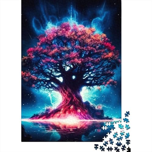 1000 Teile Puzzle „Kosmischer Lebensbaum“, Puzzle für Erwachsene, Schwierigkeitsgrad: Puzzle, Lernspiel, Spielzeug, 1000 Teile (75 x 50 cm) von GQmoney