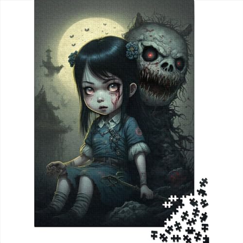 1000-teiliges Manga-Zombie-Puzzle für Erwachsene, Holzpuzzle für Teenager, Geschenke, einzigartige Heimdekoration und Geschenke, 1000 Stück (75 x 50 cm) von GQmoney