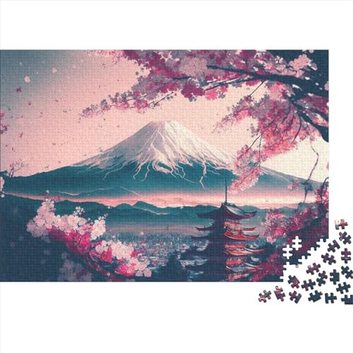 1000-teiliges Mount Fuji3-Puzzle für Erwachsene, Holzpuzzle für Teenager, Geschenke, einzigartige Heimdekoration und Geschenke, 1000 Stück (75 x 50 cm) von GQmoney