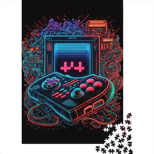 1000-teiliges Neon-Spiel-Puzzle, Schwierigkeitsgrad: Puzzle, Lernspiele, Spielzeug, 1000 Stück (75 x 50 cm) von GQmoney