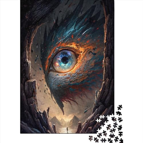 1000-teiliges Phoenix-Wimpernaugen-Puzzle, Schwierigkeitsgrad: Puzzle, Lernspiel, Spielzeug, 1000-teilig (75 x 50 cm) von GQmoney