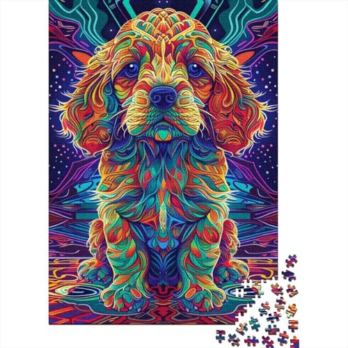 1000-teiliges Pudel-Hunde-Puzzle für Erwachsene. Puzzles für Erwachsene und Teenager. Wichtelgeschenke. 1000 Teile (75 x 50 cm) von GQmoney