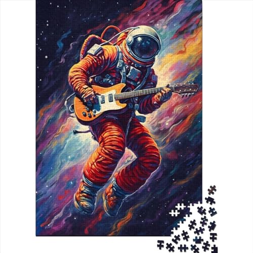 1000-teiliges Puzzle „Astronaut spielt Gitarre“, Schwierigkeitsgrad: Puzzle, Lernspiele, Spielzeug, 1000 Teile (75 x 50 cm) von GQmoney