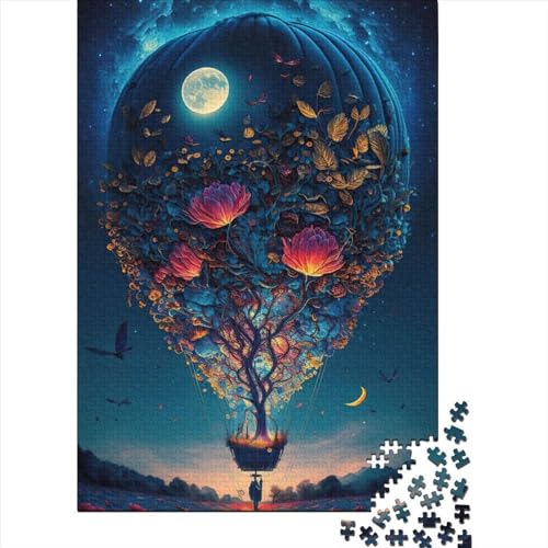 1000-teiliges Puzzle „Ballon im Weltraum“, Schwierigkeitsgrad „Puzzle“, Lernspiele, Spielzeug, 1000 Stück (75 x 50 cm) von GQmoney