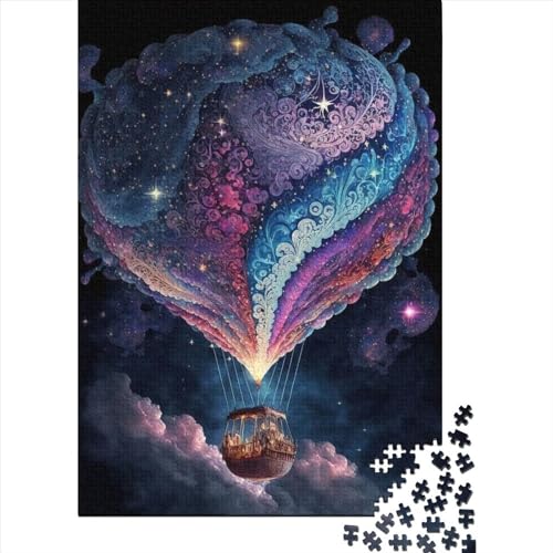 1000-teiliges Puzzle „Ballon im Weltraum“, Schwierigkeitsgrad: Puzzle, Lernspiel, Spielzeug, Familiendekoration, 1000 Teile (75 x 50 cm) von GQmoney