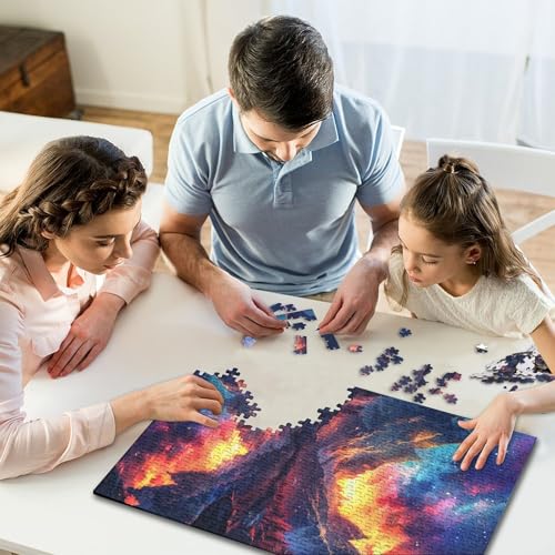 1000-teiliges Puzzle „Berg-Aurora“, Puzzle zum Zusammenbauen, Spielzeug, interaktives Familienspiel, 1000 Teile (75 x 50 cm) von GQmoney