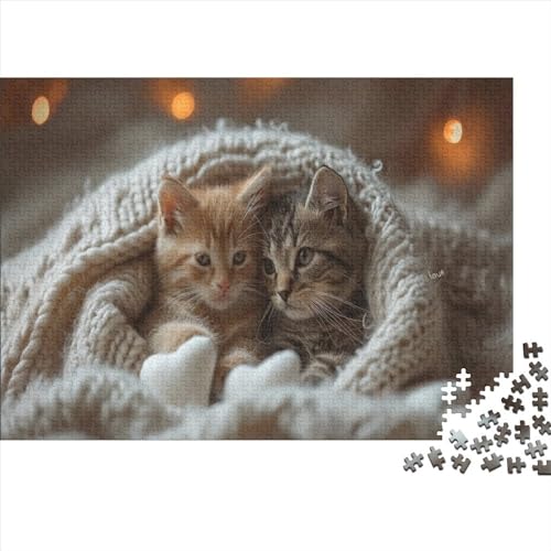 1000-teiliges Puzzle „Schlafende Katze“ für Erwachsene, Puzzles für Erwachsene, Puzzles, einzigartige Heimdekoration und Geschenke, 1000 Stück (75 x 50 cm) von GQmoney