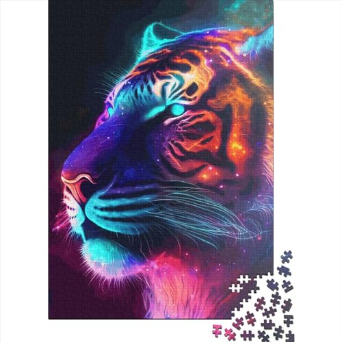 1000-teiliges Puzzle „Tigernebel“ für Kinder, interessantes Puzzle zur Stressreduzierung für Familie und Freunde, (75 x 50 cm) von GQmoney