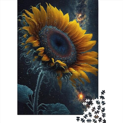 1000-teiliges Puzzle „Universum-Sonnenblumen-Puzzle“, Schwierigkeitsgrad: Puzzle, Lernspiel, Spielzeug, 1000 Teile (75 x 50 cm) von GQmoney