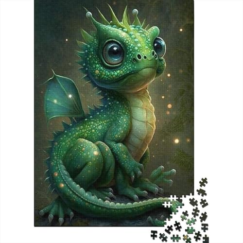 1000-teiliges Puzzle für Erwachsene, süße Baby-Drachen, quadratische Puzzles für Erwachsene, Holzpuzzle, Spielzeug, Wanddekoration, 1000 Stück (75 x 50 cm) von GQmoney