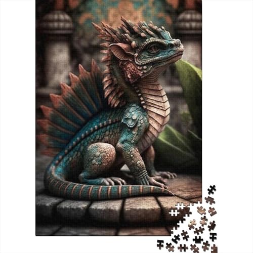 1000-teiliges Puzzle für Erwachsene und süße Baby-Drachen, quadratisches Puzzle für Erwachsene, Holzpuzzle, Lernspiel für Erwachsene, 1000 Teile (75 x 50 cm) von GQmoney