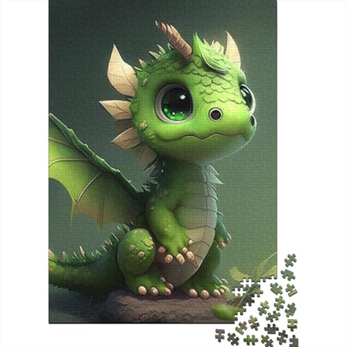 1000-teiliges Puzzle für Erwachsene und süße Baby-Drachen-Puzzles für Erwachsene und Holzpuzzles, Lernspiele für Erwachsene und 1000 Teile (75 x 50 cm) von GQmoney