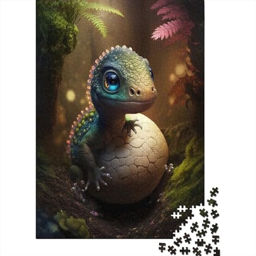 1000-teiliges Puzzle für Erwachsene und süße Baby-Drachen-Puzzles für Erwachsene und Holzpuzzles, Lernspiele für Erwachsene und 1000 Teile (75 x 50 cm) von GQmoney