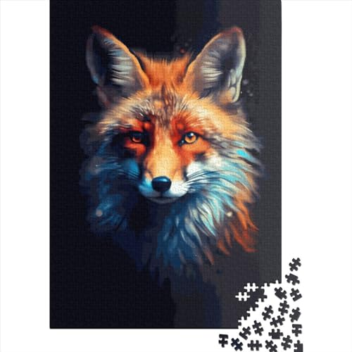 1000-teiliges Puzzle für Kinder, 1000-teiliges Puzzle mit Fuchs-Tieren, Holzpuzzle für Kinder und Jugendliche, 1000 Teile (75 x 50 cm) von GQmoney