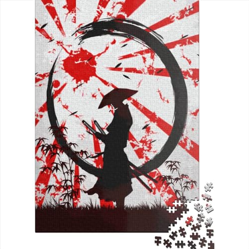 1000-teiliges Puzzle für Kinder, 1000-teiliges Samurai-Japan-Puzzle für Teenager, Holzbrett-Puzzle, Spielzeug, Denkspiel, 1000 Teile (75 x 50 cm) von GQmoney