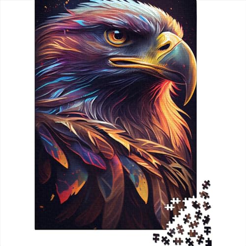 1000-teiliges Puzzle mit Adler-Motiv, farbenfroh, Schwierigkeitsgrad: Puzzle, Lernspiele, Spielzeug, 1000 Stück (75 x 50 cm) von GQmoney