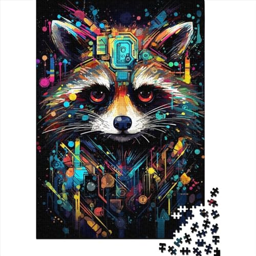 1000-teiliges Puzzle mit Tiermotiven und Zibetkatze für Kinder und Jugendliche. Gelegenheitsspiele aus Holz für Erwachsene, 1000 Teile (75 x 50 cm) von GQmoney