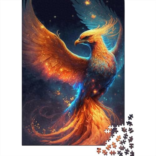 1000-teiliges Puzzle mit Vogel Phönix, Schwierigkeitsgrad: Puzzle, Lernspiele, Spielzeug, 1000 Stück (75 x 50 cm) von GQmoney