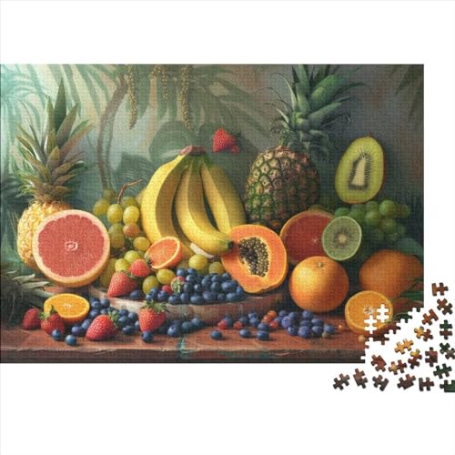 1000-teiliges Puzzle mit frischen Früchten für Erwachsene, Holzpuzzle für Teenager, Geschenke, einzigartige Heimdekoration und Geschenke, 1000 Stück (75 x 50 cm) von GQmoney