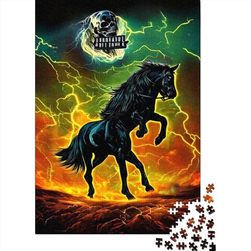 1000-teiliges Puzzle mit mystischem Pferd, Schwierigkeitsgrad Puzzle, Lernspiele, Spielzeug, 1000 Stück (75 x 50 cm) von GQmoney