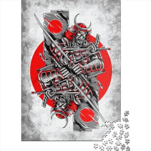 1000-teiliges Samurai-Japan-Puzzle für Kinder, Puzzle, 1000-teiliges Puzzle, Puzzlespiel, schwieriges Herausforderungspuzzle, 1000-teilig (75 x 50 cm) von GQmoney