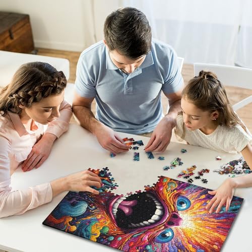 1000-teiliges bizarres Monster-Puzzle für Kinder, kreatives Holzpuzzle zum Stressabbau, schwieriges Herausforderungspuzzle für Kinder, 1000-teilig (75 x 50 cm) von GQmoney