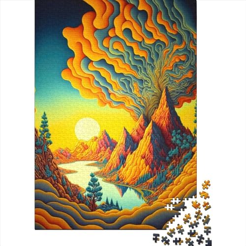 1000-teiliges psychedelisches Puzzle, Schwierigkeitsgrad: Puzzle, Lernspiele, Spielzeug, 1000 Stück (75 x 50 cm) von GQmoney