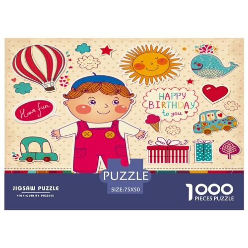 1000-teiliges rechteckiges Puzzle für Erwachsene und Kinder, kreatives Puzzle-Herausforderungsspielzeug, Puzzle für Erwachsene und Kinder, 1000 Teile (75 x 50 cm) von GQmoney