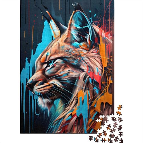 300-teiliges Lynx Panorama-Set, Links, Puzzle, Puzzle für Erwachsene, Schwierigkeitsgrad: Puzzle, Lernspiel, Spielzeug, Familiendekoration, 300 Stück (40 x 28 cm) von GQmoney