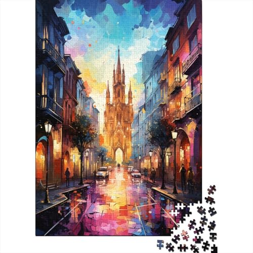 300-teiliges Psychedelia-Puzzle der Kathedrale von Sevilla, kreatives quadratisches Puzzle für Kinder, Holzbrett-Puzzle, anspruchsvolles Spiel, 300 Teile (40 x 28 cm) von GQmoney