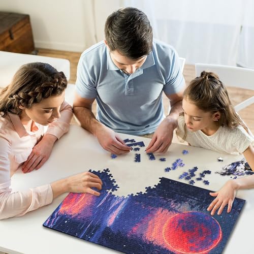 300-teiliges Puzzle, Neon-Winter-Natur-Puzzle, Heim-Wanddekoration, Lernspielzeug, Familienspiel, 300 Stück (40 x 28 cm) von GQmoney