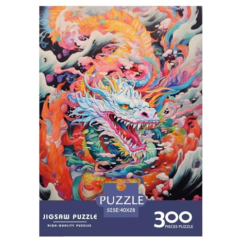 300-teiliges Puzzle, japanischer Drache, Puzzle für Kinder, Lernspiel für Erwachsene, 300 Teile (40 x 28 cm) von GQmoney