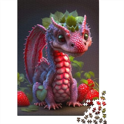 300-teiliges Puzzle, süße Baby-Drachen, Puzzle für Erwachsene, Holzpuzzle, Lernspiel für Erwachsene, 300 Teile (40 x 28 cm) von GQmoney