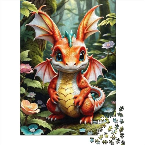 300-teiliges Puzzle, süße Baby-Drachen, Puzzles für Holzpuzzles, Lernspiel für Erwachsene, 300 Teile (40 x 28 cm) von GQmoney