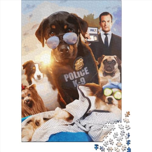 300-teiliges Puzzle „Polizeihunde, FBI-Puzzle für Kinder“, interessantes Puzzle zur Stressreduzierung für Familie und Freunde, (40 x 28 cm) von GQmoney