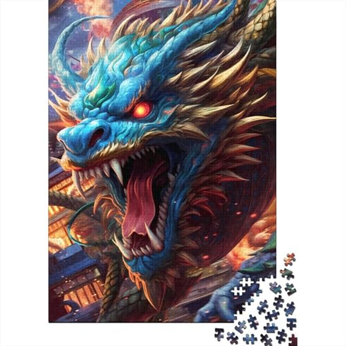 300-teiliges Puzzle „Raging Dragon“ für Erwachsene, Puzzle für die ganze Familie, Gehirntraining, 300 Teile (40 x 28 cm) von GQmoney