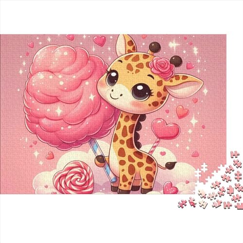 300-teiliges Puzzle „Süße Giraffe“ für Erwachsene, schwieriges Puzzle für Erwachsene, Spaß für die ganze Familie, 300-teiliges Puzzle (40 x 28 cm) von GQmoney