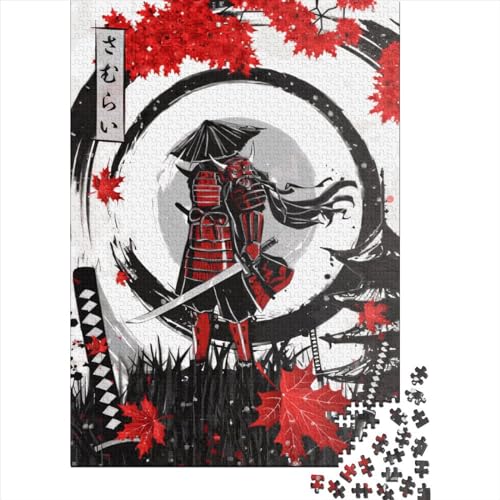 300-teiliges Puzzle für Kinder, 300-teiliges Samurai-Enso-Puzzle für Teenager, Holzbrett-Puzzle, Spielzeug, Denkspiel, 300 Teile (40 x 28 cm) von GQmoney