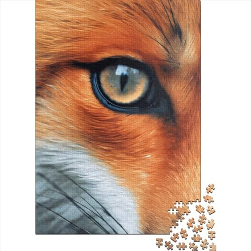 300-teiliges Puzzle für Kinder, Fuchs-Tierpuzzle, kreatives Holzpuzzle, unmögliches Puzzle, Gehirn-Herausforderungspuzzle für Teenager, 300 Teile (40 x 28 cm) von GQmoney