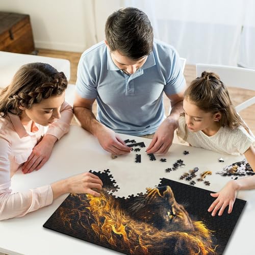 300-teiliges Puzzle für Kinder, Kunst, Bunte Löwen, Puzzle für Erwachsene, Familienunterhaltungsspielzeug, 300 Stück (40 x 28 cm) von GQmoney