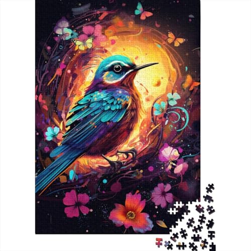 300-teiliges Puzzle für Kinder, psychedelische, Bunte Vogel-Puzzles, Stressabbau-Puzzles, einzigartige Heimdekoration und Geschenke, 300 Teile (40 x 28 cm) von GQmoney