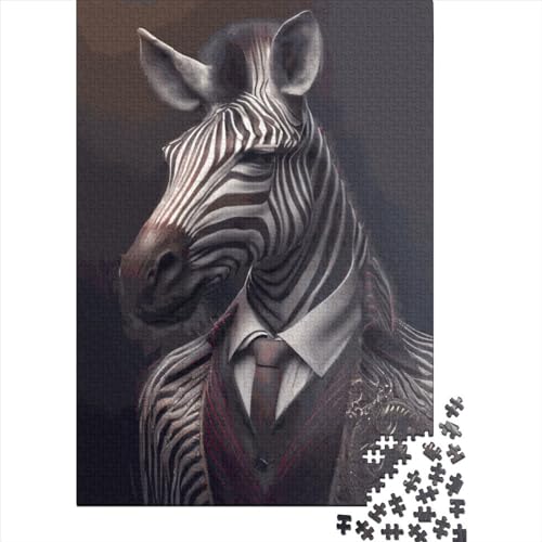 300-teiliges Puzzle für Teenager, Fantasy-Zebra-Puzzle, Puzzle für Erwachsene, Holzpuzzle, Dekompressionsspiel, Spielzeugpuzzle, 300 Teile (40 x 28 cm) von GQmoney