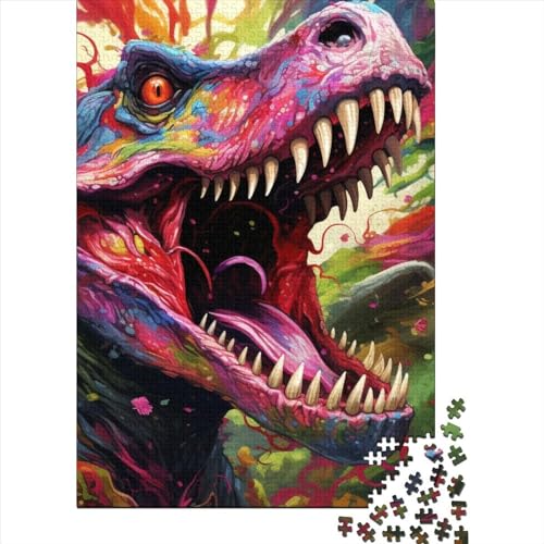 300-teiliges Puzzle mit Tier- und Dinosauriermotiven für Kinder und Erwachsene, Holzpuzzle, Lernspiele für Zuhause, DIY-Spielzeug, 300 Stück (40 x 28 cm) von GQmoney