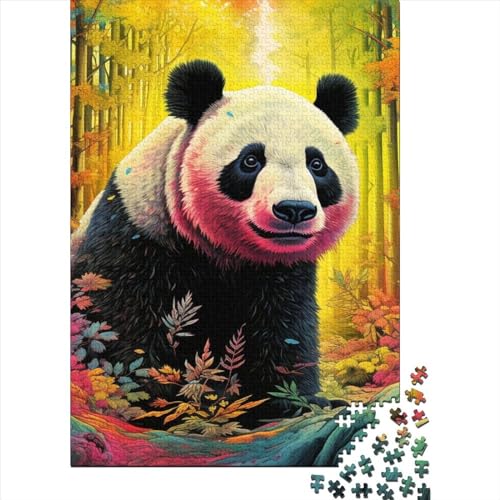 300-teiliges Puzzle mit Tierpanda für Kinder und Teenager. Gelegenheitsspiele, Puzzle, Lernspiel, Herausforderungsspielzeug, 300 Teile (40 x 28 cm) von GQmoney