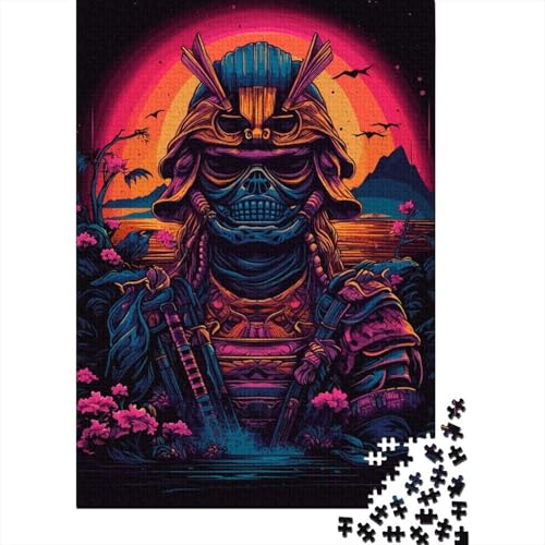 300-teiliges Samurai-Synth-Wave-Puzzle, Schwierigkeitsgrad für Erwachsene, Lernspielzeug, Spiele, 300 Stück (40 x 28 cm) von GQmoney